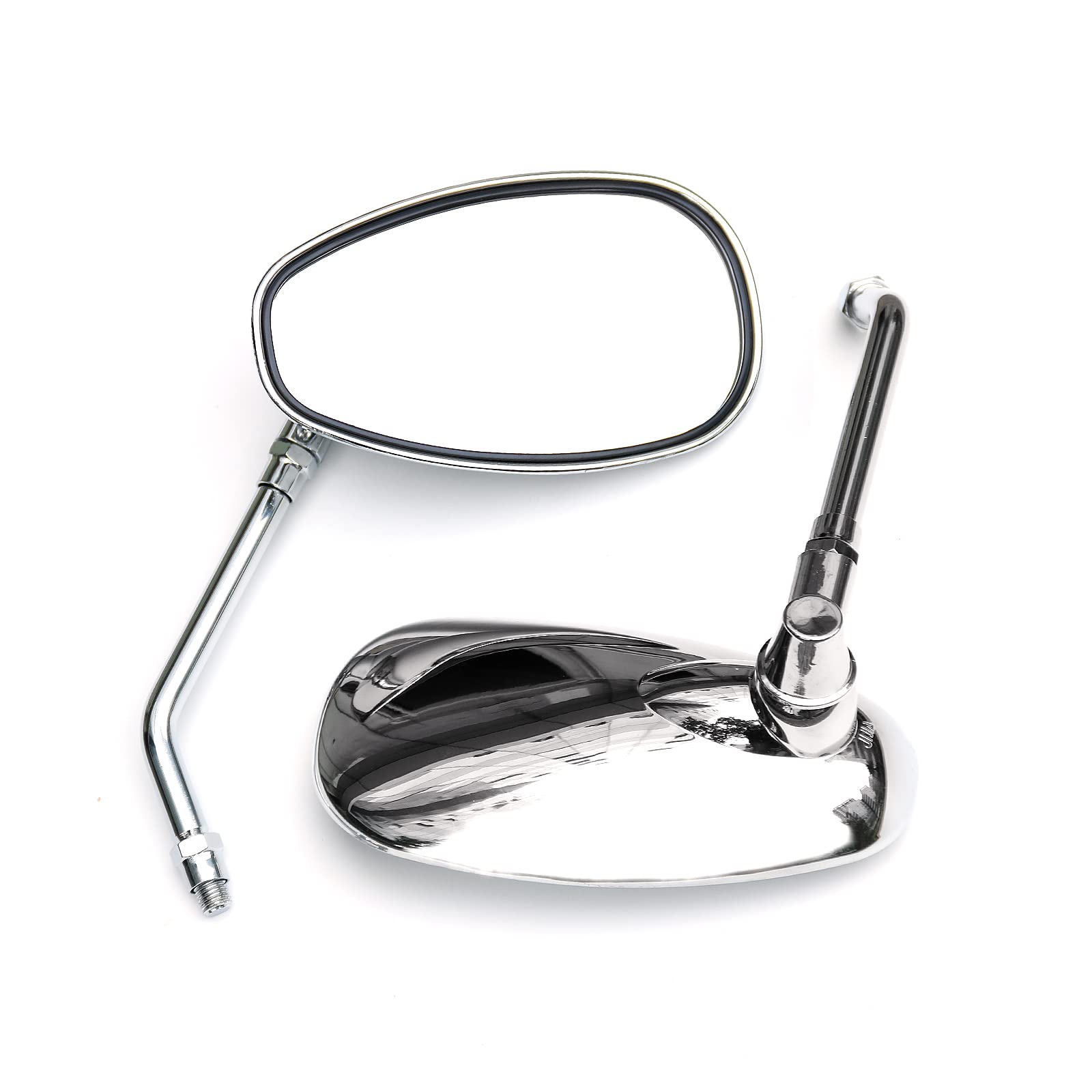 Chrome M10 Handlebar Mirror for motorcycle - Double Take Mirrors Compatible with Honda VT750C ACE1100 VT600C XL1000V XL125V XR230 APE50 CBF125 CB600F Hornat CB1300 Forza