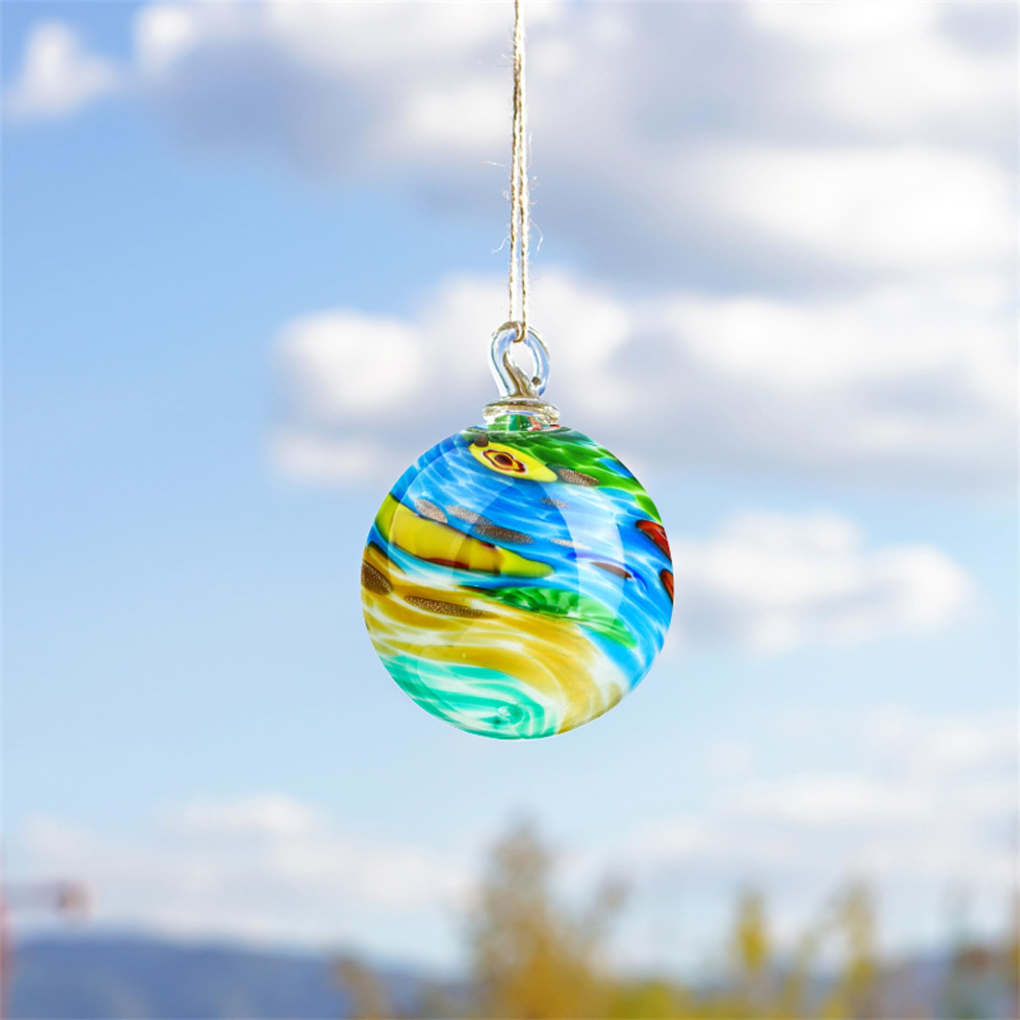 Boules de jardin en verre à suspendre - Décoration d'intérieur ou d'extérieur - 15,2 cm