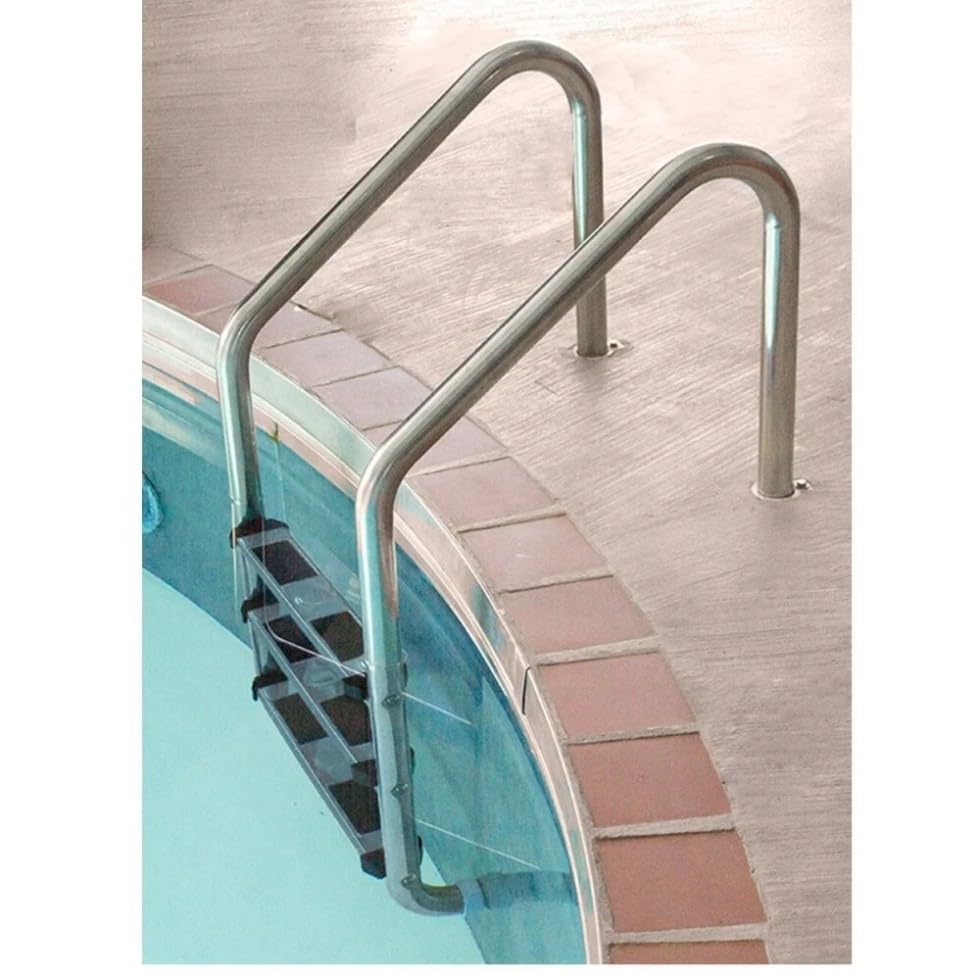 Escalera de acero inoxidable para piscina, 250 lbs, 3 peldaños miniatura 5