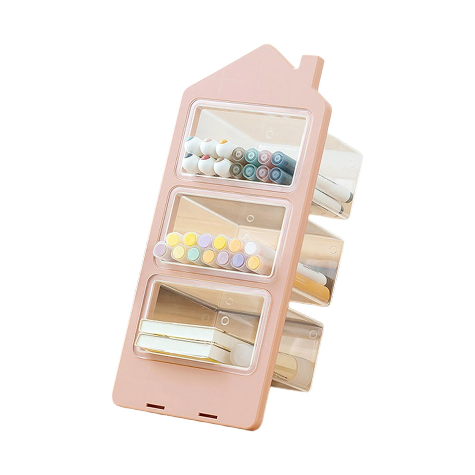 Woedpez Multifunctional Pen Holder for Student Slanted Pencil Brush Pen Storage Organisers Storage Box Slanted