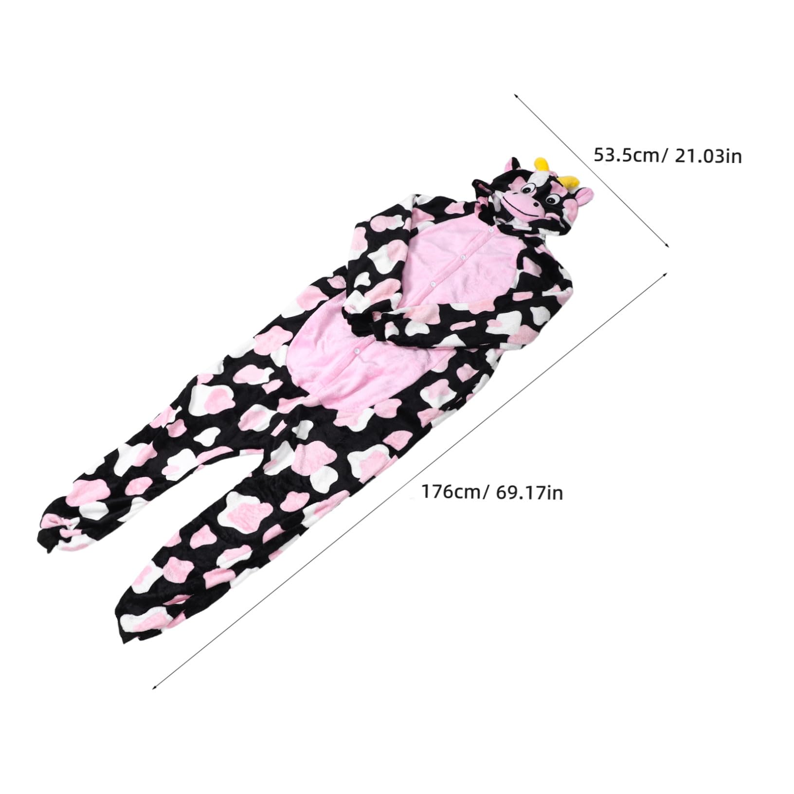 CALLARON Pigiama Onesie in Pile con e Rosa Spesso Unisex per Donna e Costume per Halloween