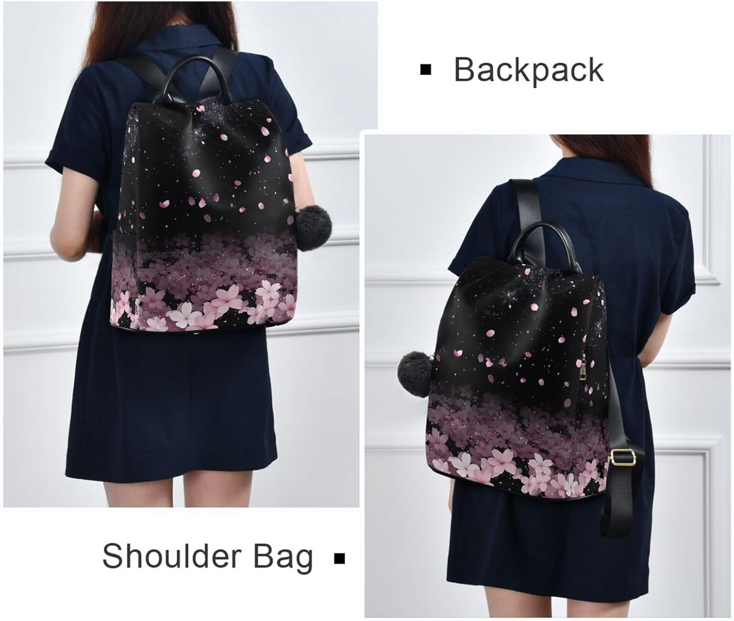 ALAZA Beautiful Sakura Backpack Purse for Women Anti Theft Fashion Back Pack Shoulder Bag