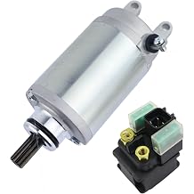 Starter Motor and Relay for Suzuki AN250 AN400 BURGMAN 400 AN400A AN400ZA AN400S AN400Z AN400R replace for OEM 31100-14F01,31100-06H01,31100-14F00 ; 31800-21E20