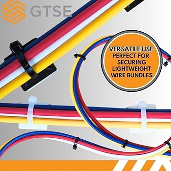 Amazon.com: GTSE 100 Pack Of Black Screw Mounts, Zip Ties Up