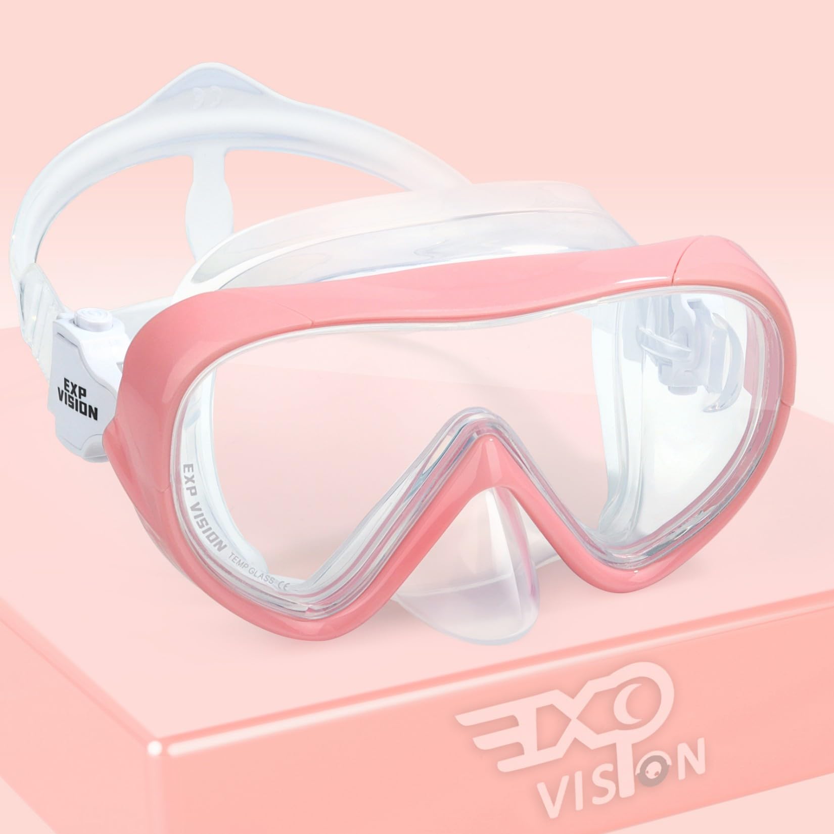 Kinder Taucherbrille 180° Panorama Kind Schnorchelmaske, Anti Nebel Tauchmaske gehärtetes Glas Schwimmmaske Junge Silikon Tauchermaske Mädchen Schwimmbrille mit Nasenabdeckung 4-16