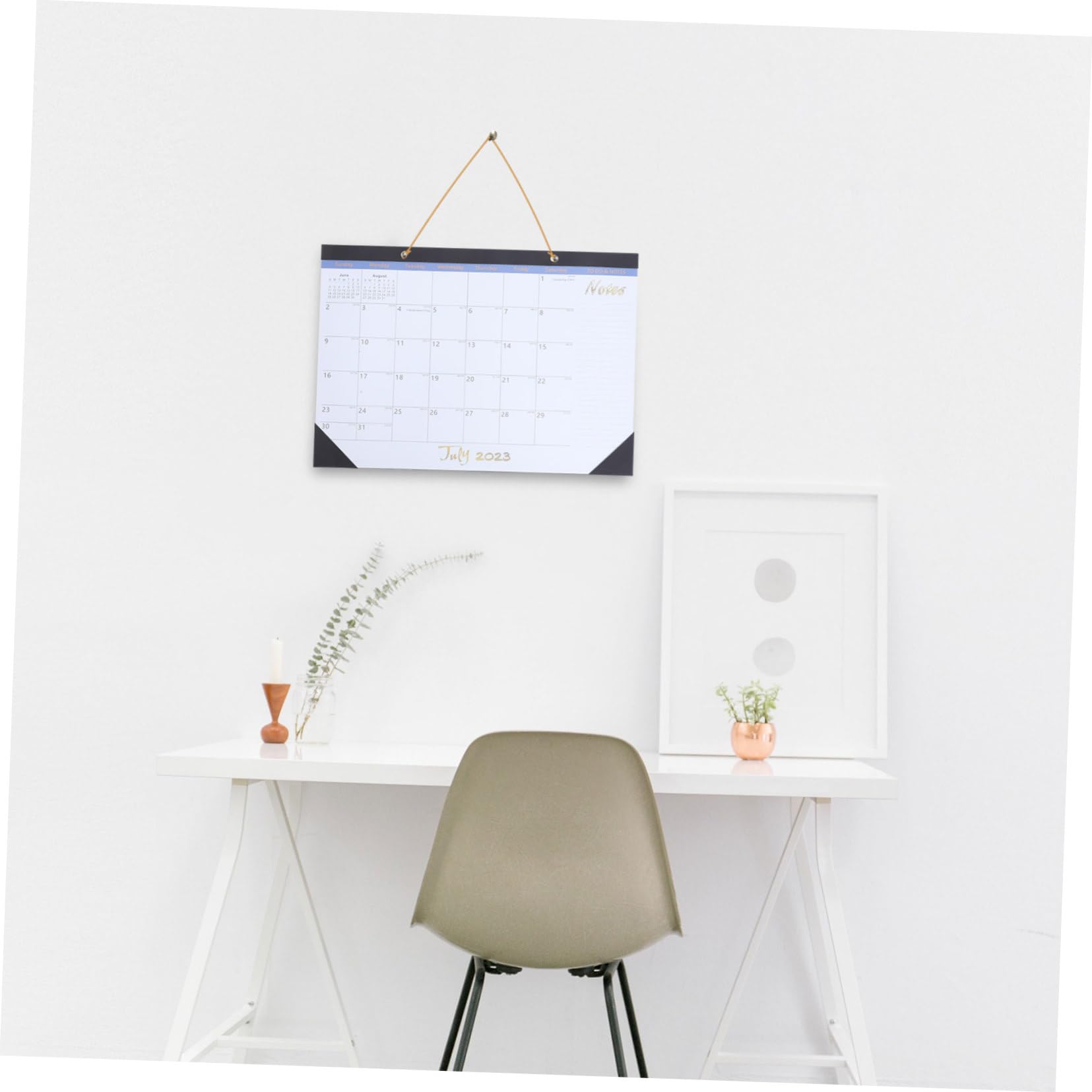 SEWACC 2stücke Monatlicher Wandkalender Praktischer Hängender Kalender Für Zuhause Und Büro Minimalistisches Design Mit Notizfeldern Stabile Verarbeitung Für Einfache Planung Und