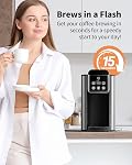 KIDISLE Hot & Cafetière Iced avec décor gras, cafetière à service unique pour la tasse K et les sols, 6-14 Oz Tailles de bras, 50 Réservoir d'eau amovible Oz, noir