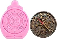 Vista 7 de ZiXiang Steampunk Gear - Molde de silicona para brújula, engranajes, dientes, fondant, para decoración de tartas con temática de viaje steampunk