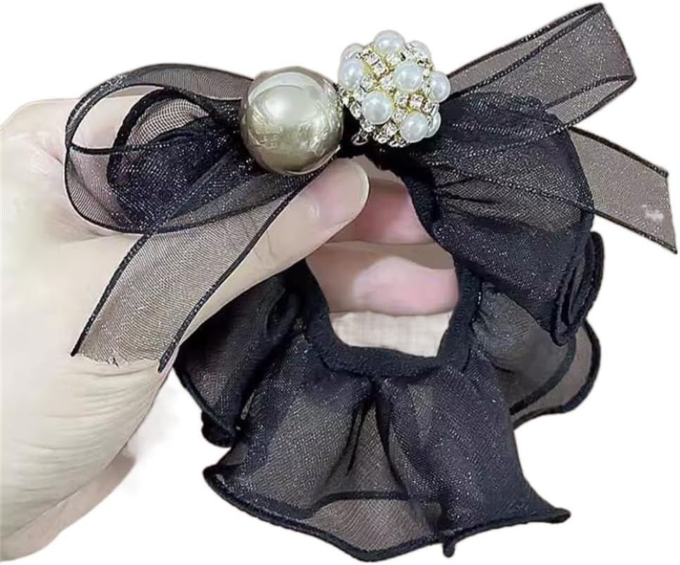 美品】acca アッカ ヘアバンド リボン 黒 ベルベット acca】高級感ある