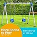 Jungle Gym Kingdom Toddler Swing - Heavy Duty, High Back, Full Bucket Baby Swing Seat with Coated Chains for Outdoor Use - Fully Assembled - Blue