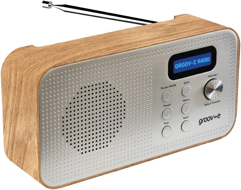 Groov-e Lisbon Portable DAB & FM Digital Radio - Portable Radio with ...