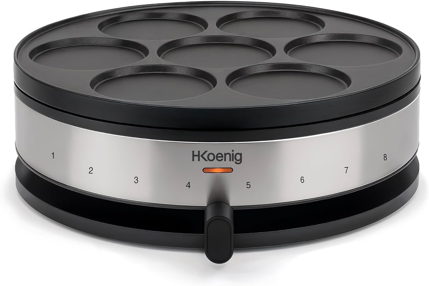 H.Koenig Crêpière électrique KREP56, Appareil à Crêpes 2 en 1 Plaques réversibles, Crêpe Party, Crêpes et Mini crêpes, Thermostat réglable 230°, Plaques de Cuisson Antiadhésives 33 cm et 10cm, 1500W - Amazon product rated Grade B