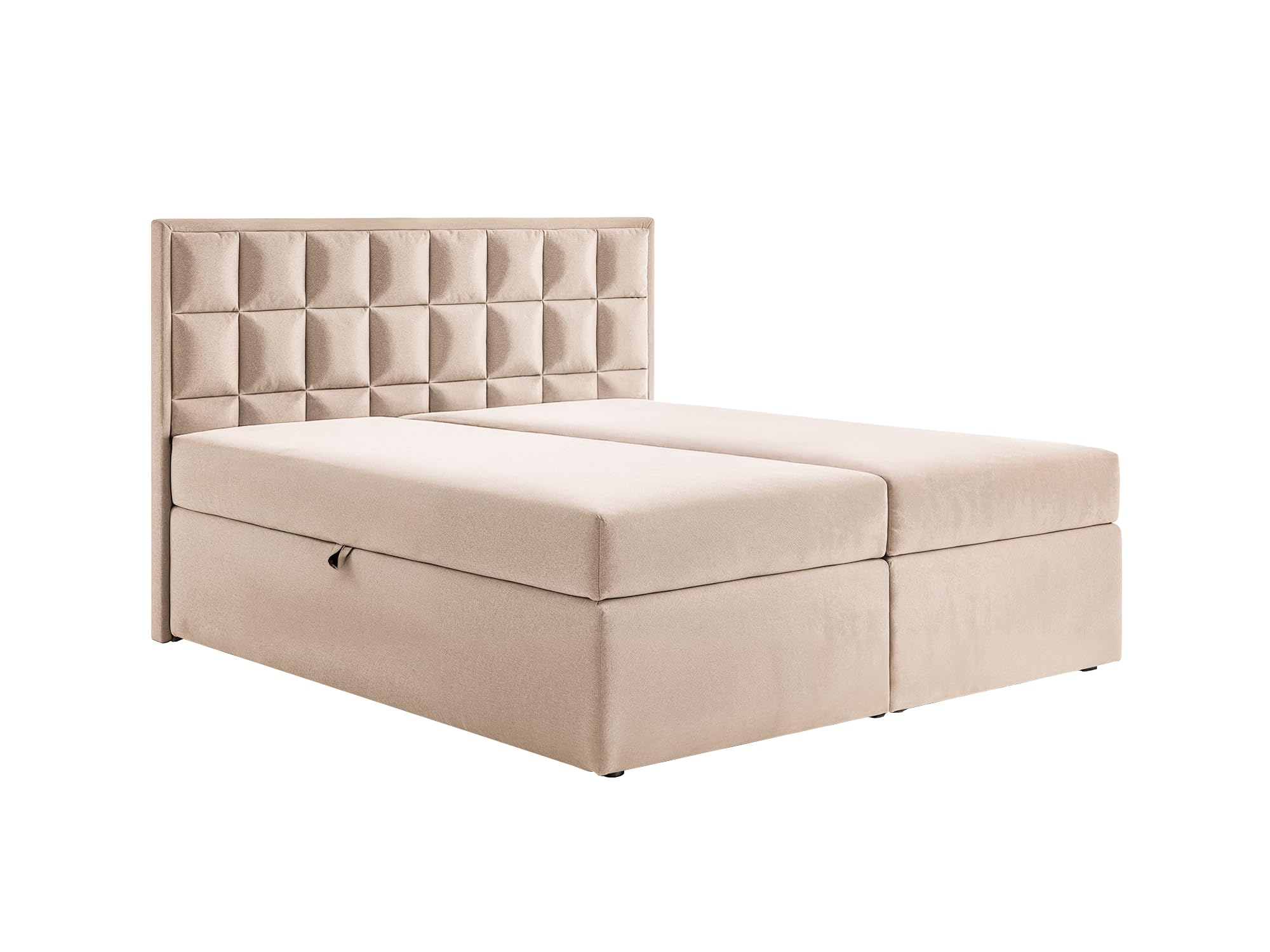 Lit Boxspring 180x200 cm avec Sommier Coffre