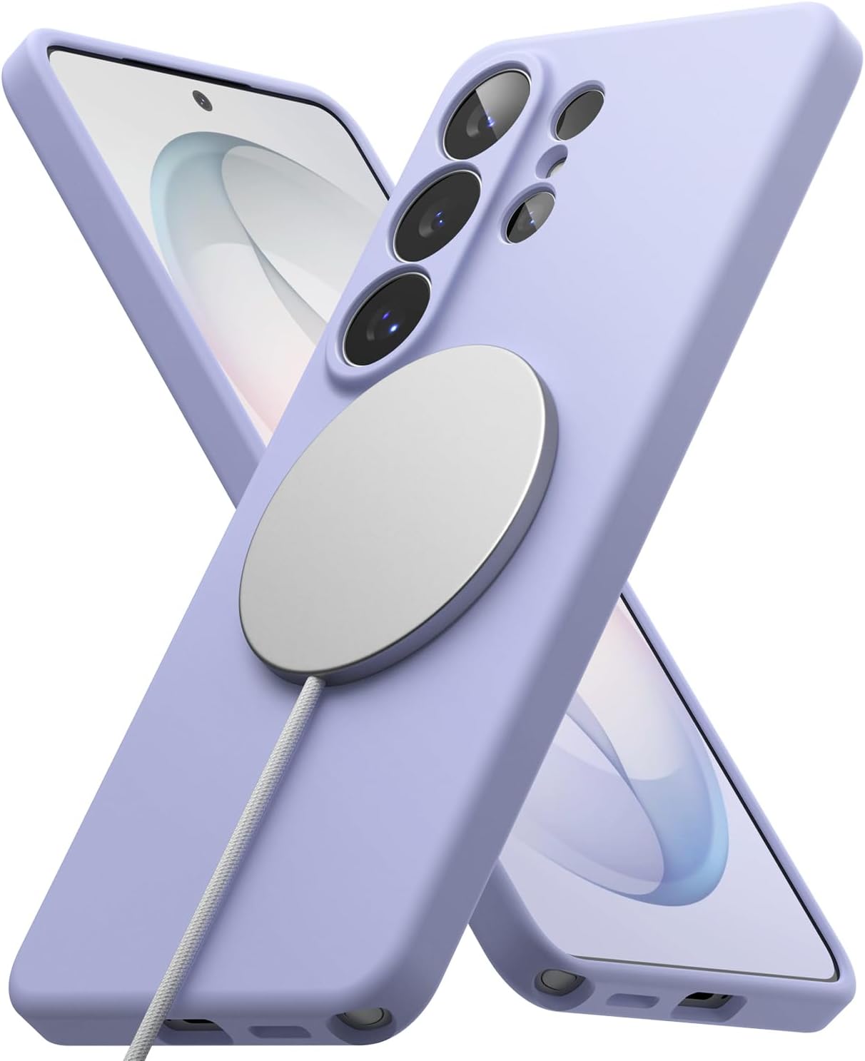 Ringke Silicone Magnetic for Samsung Galaxy S26 Ultra Case [Compatible with MagSafe] Feels Velvety Soft Lightweight Slim Cute Phone Cover - Lavender