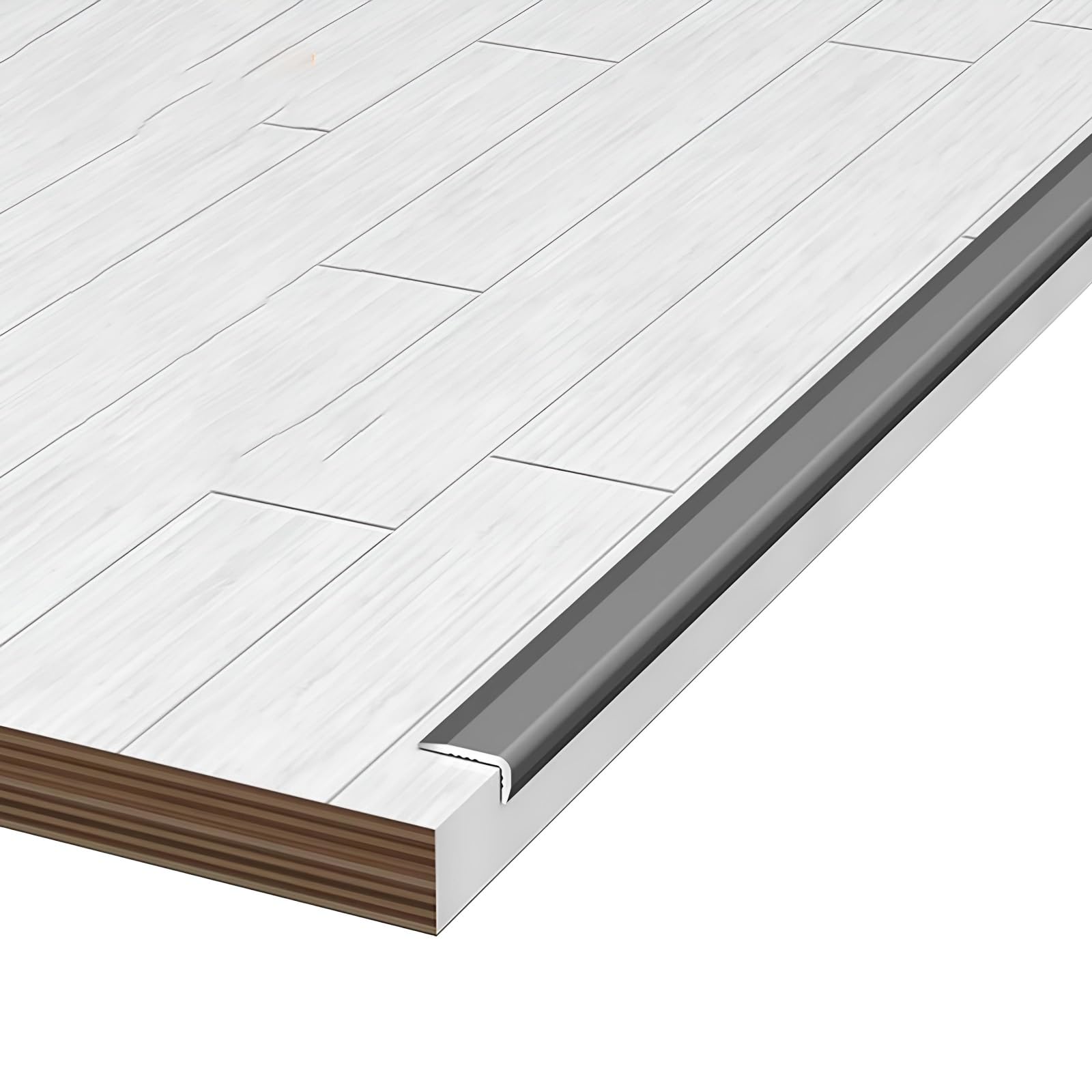 Coayuou Tile Trim Aluminum Corner Protection Profile 90cm* 3 Pcs Edge Protector Ideal for Floor & Wall Edges, Waterproof, Durable & Easy to Install Ideal for Home/Office(Grau,1.5cm*1cm)
