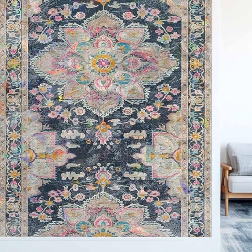 Película de privacidad para ventana Boho azul zafiro 17.7x78.7 pulg miniatura 2