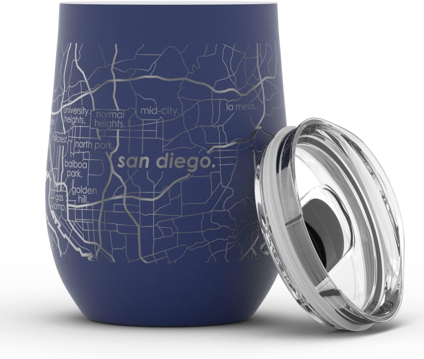 Well Told Engraved Seattle Washington Map Insulated Wine Tumbler, Etched Stainless Steel Cup (12 oz, Midnight Blue) City Map Insulated Tumbler, Custom Insulated Tumbler, Outdoor Drinkware