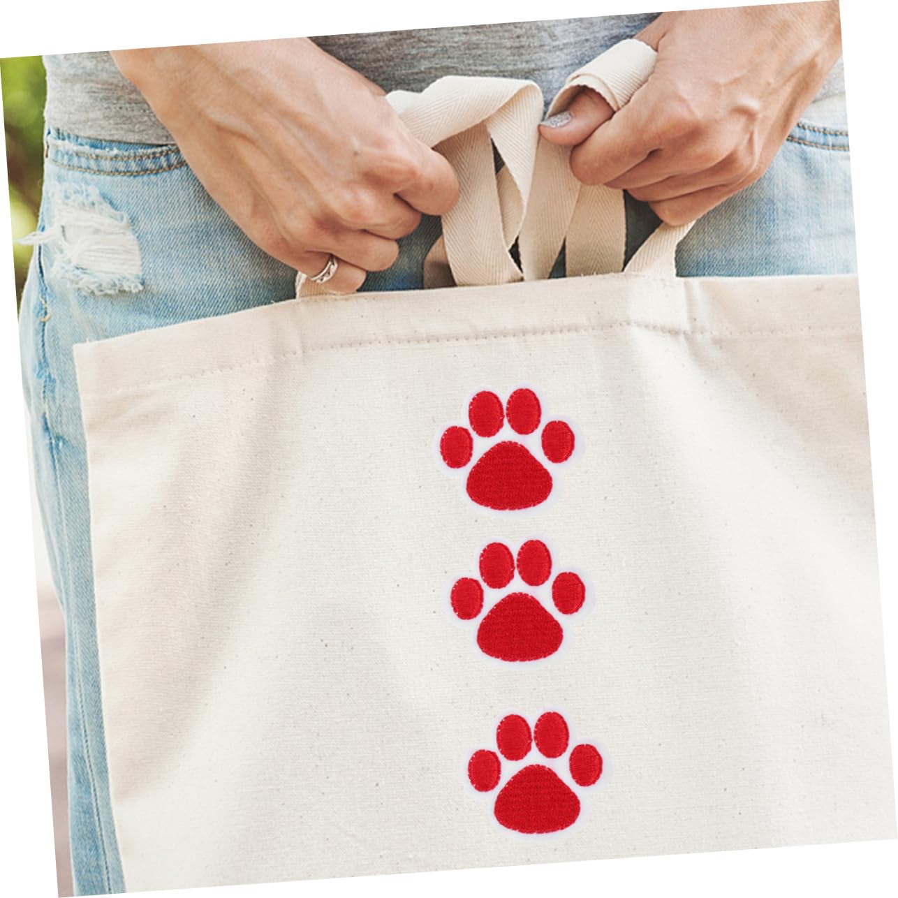 EXCEART 100pezzi Toppe Ricamate Per Impronte Di Zampa Di Cane Applicazioni Per Cucire Su Vestiti Decorazioni Per Accessori Fai Da Te Per Giubbotti e Grembiuli