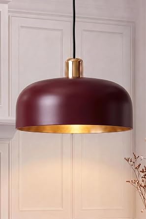 Marrien Marella Gold Sark t Avize, Bohem Tavan Lambas  ve Salon Mutfak Ayd nlatmas  - Bordo Gold - 30 cm - Modern Dekoratif Tavan Armat r  [Enerji S n f  A]