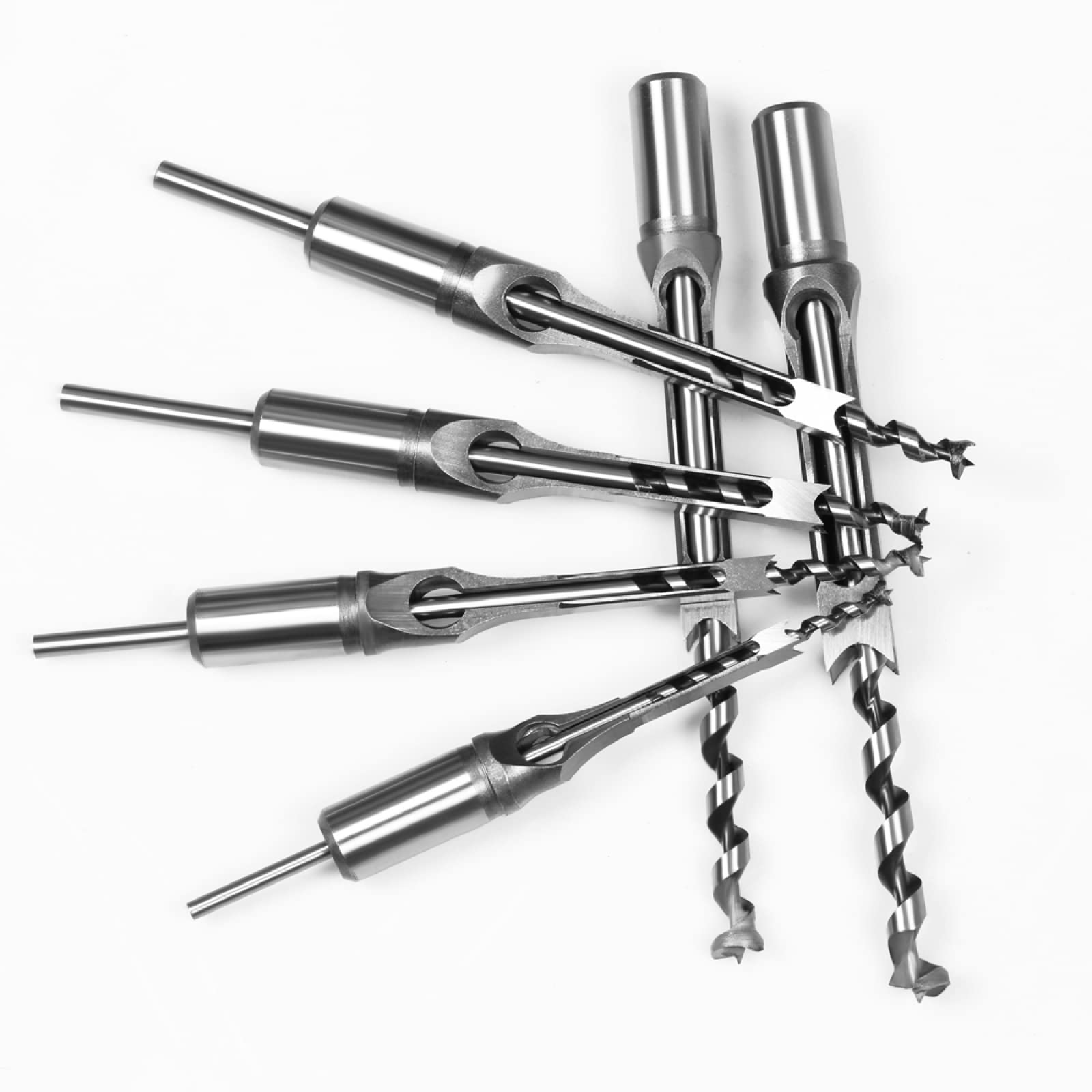 6PCS HSS Punte Da Trapano Elicoidali A Coclea Quadrata Set Di Punte Da Trapano Per Scalpello A Foro Quadrato Kit Di Strumenti Per Trapano Per La Lavorazione Del Legno A Foro Quadrato Set Sega Estesa