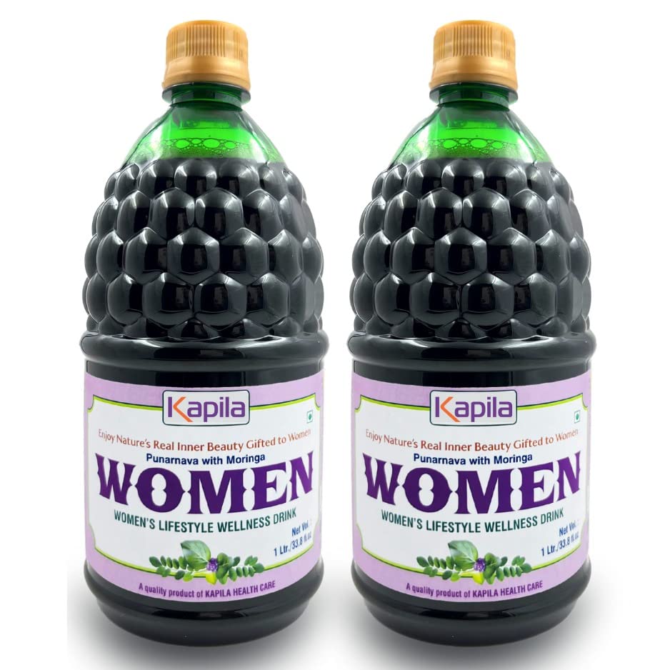 Kapila Women Lifestyle Wellness Juice for Period Care, Hair & Skin Health, PCOD & PCOS Care, Boosts Energy & Immunity, No Added Sugar, 2 Liters
