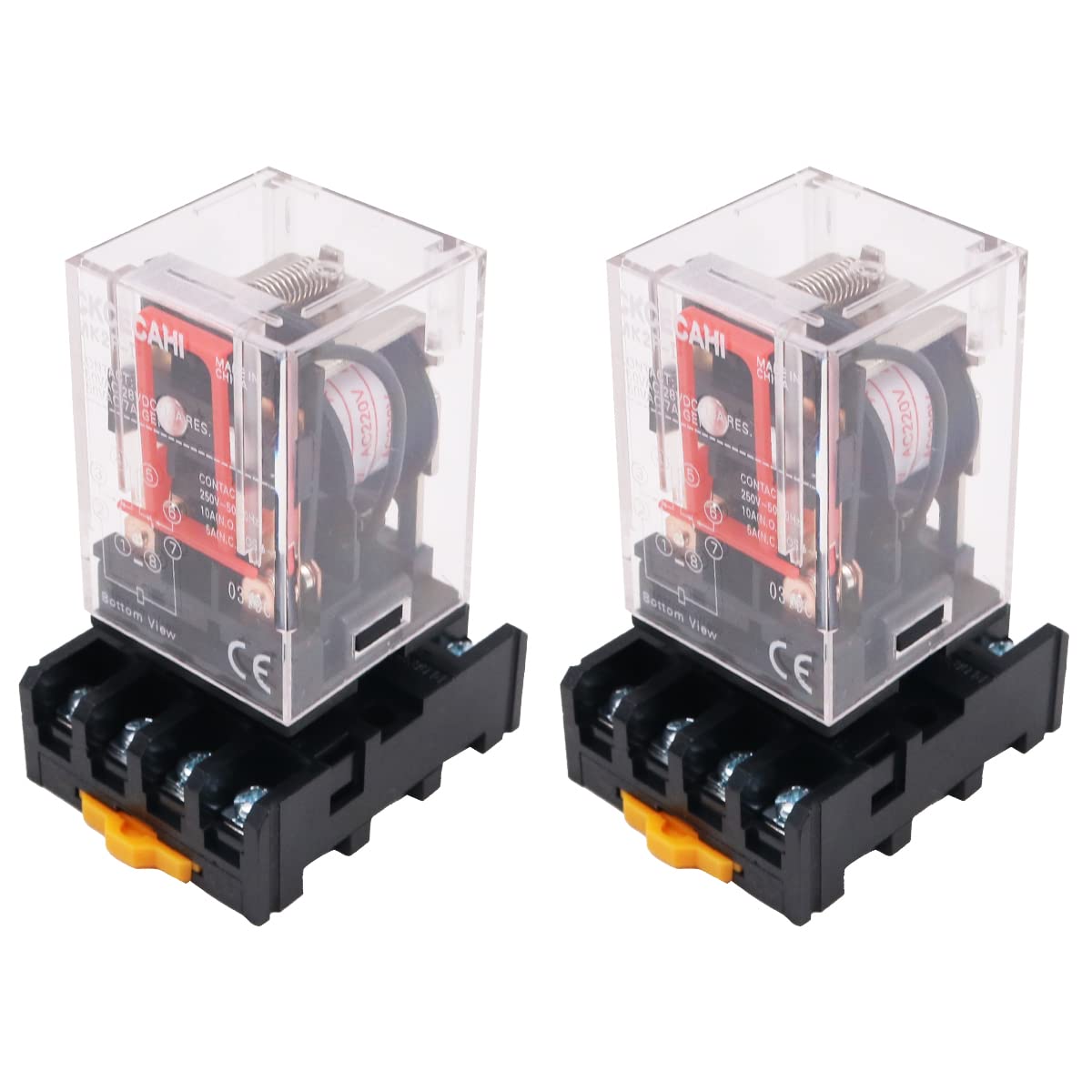 Rel&egrave; Elettromagnetico MK2P-I AC 220V - Presa Plug-in DPDT 8 Pin Per Applicazioni Industriali