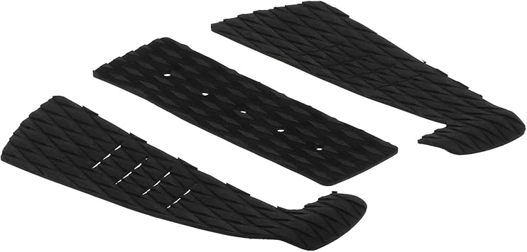 EVA Deck Traction Pad, Surfboard Non - Slip Mat, Nonslip Tail Pad for Longboard Paddle Board with Shock Absorption, EVA Grip Mat for Surfing Kiteboarding (Black)