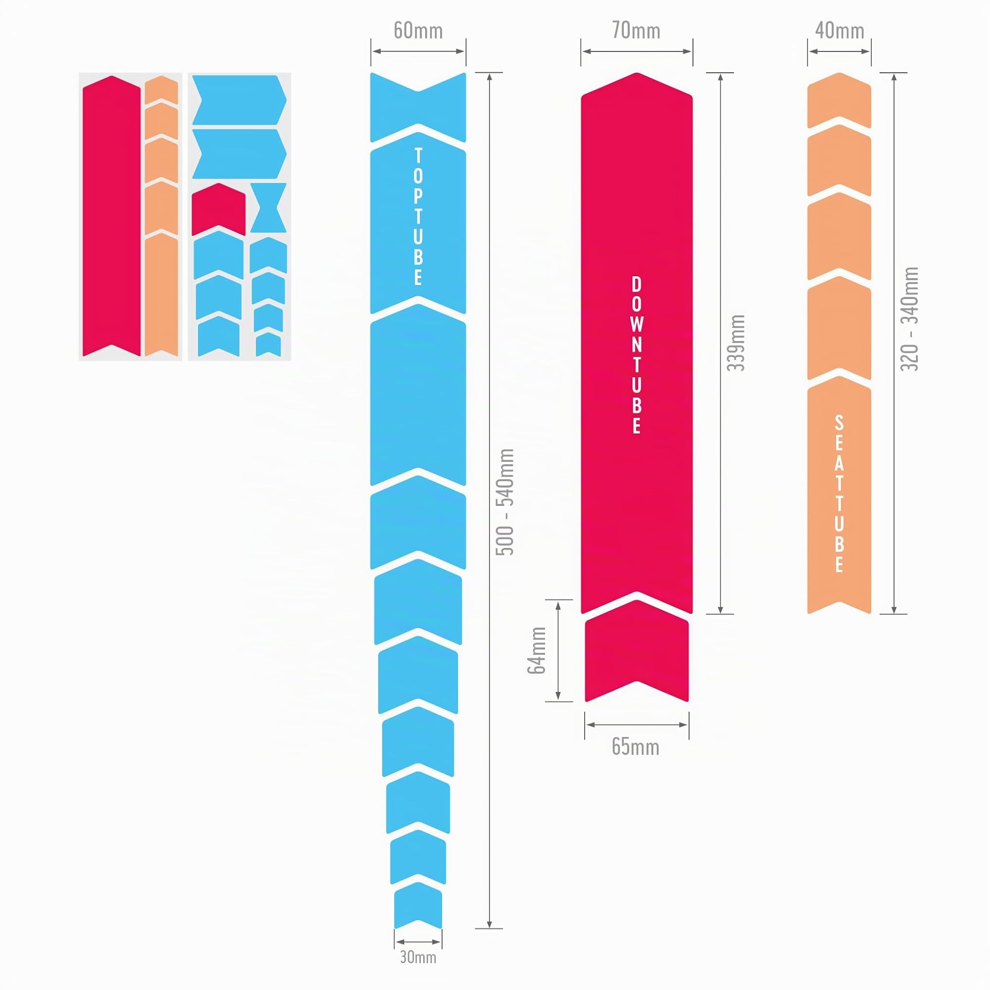 Rie:Sel Design Telaio: Tape 3000 - Kit Protezione Telaio Bici Unisex Adulto