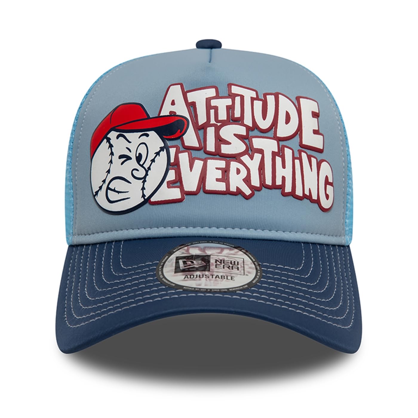 New Era NE Graphic Trucker Adjustable Cap Attitude Azul