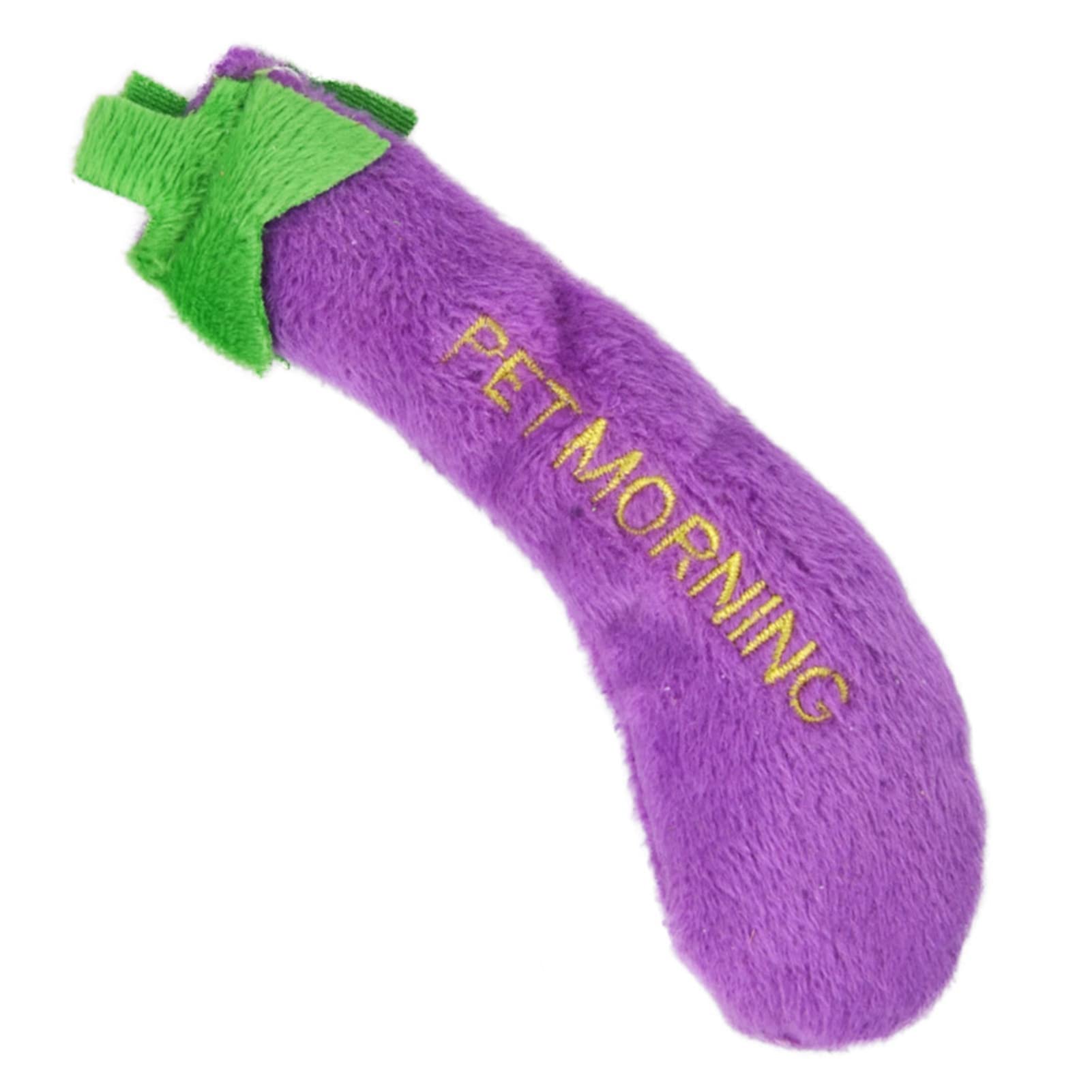 Haloppe Catnip Toys, Healthy Kitten Teething Chew Toys for Cats & Kittens, Cat Simulated Eggplant Pepper Carrot Catnip Plush Toy Pet Supply Purple