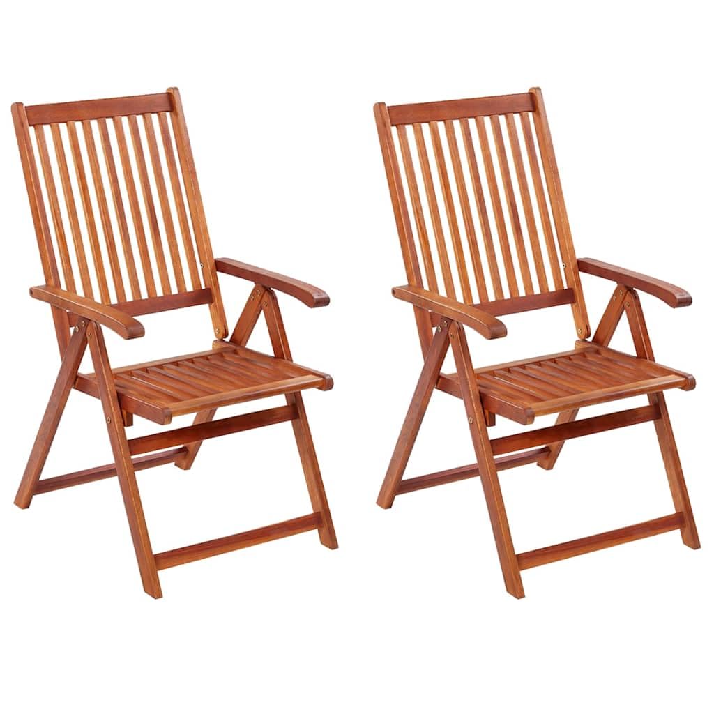 vidaXL Silla de Comedor Jardín Exterior Plegables 5 Posiciones Madera Acacia