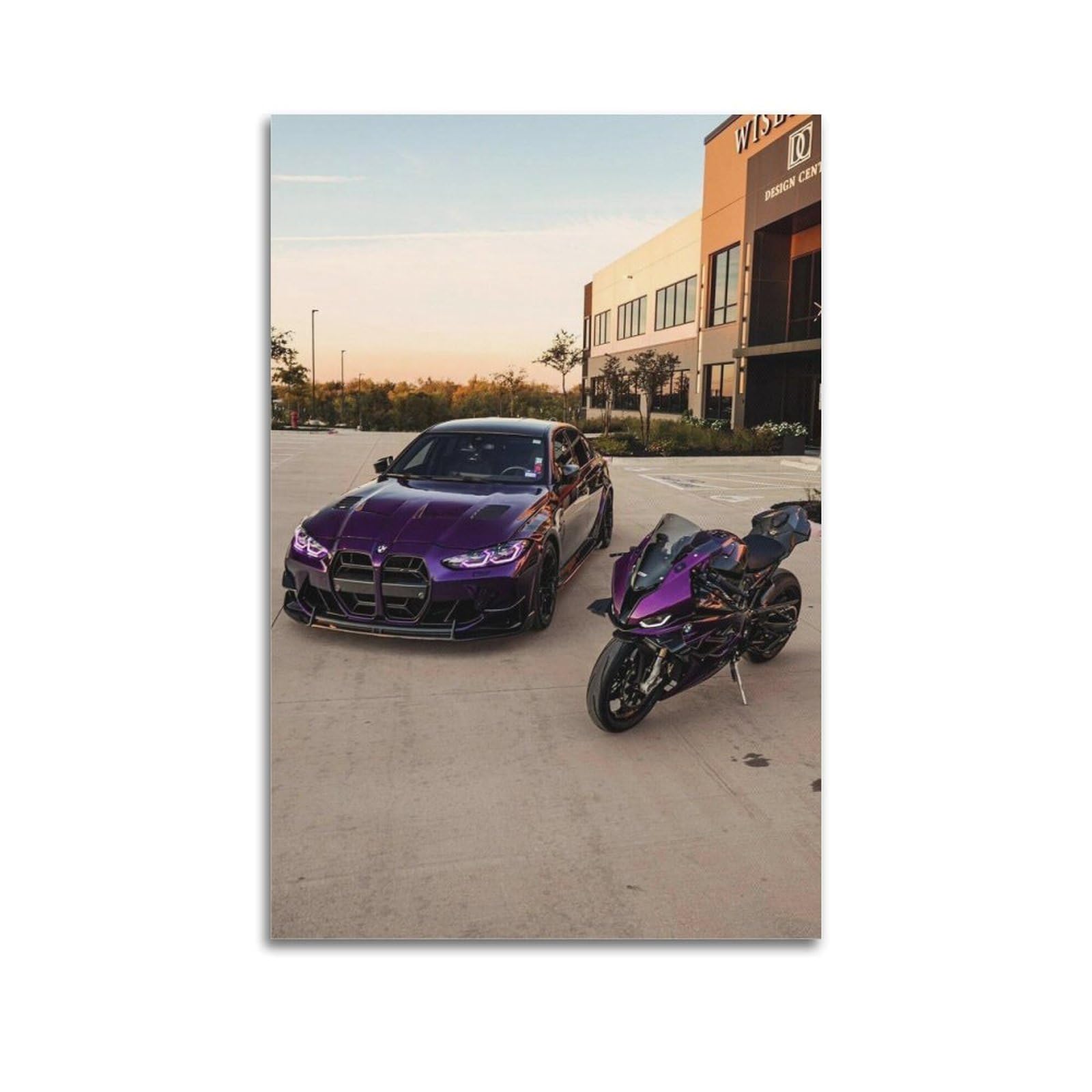 XKUGA Supercar Poster G80 M3 Competition S1000RR Superbike Modern Decorative Canvas Prints - Ideal Wall Art for Family, Man Cave, Game Room, Boys & Girls Bedroom 20x30inch(50x75cm)