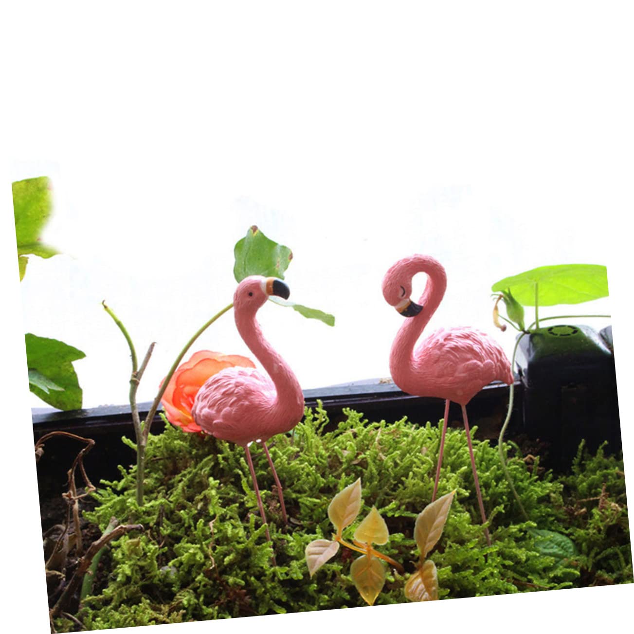 Toddmomy 2 set Ornamento Fenicottero Per Prato Micro Pianta Balcone Decorazioni Oh Pot Fenicotteri In Miniatura Decorazioni Per La Casa Originali Decorazioni Da Giardino 4 pezzi * 2