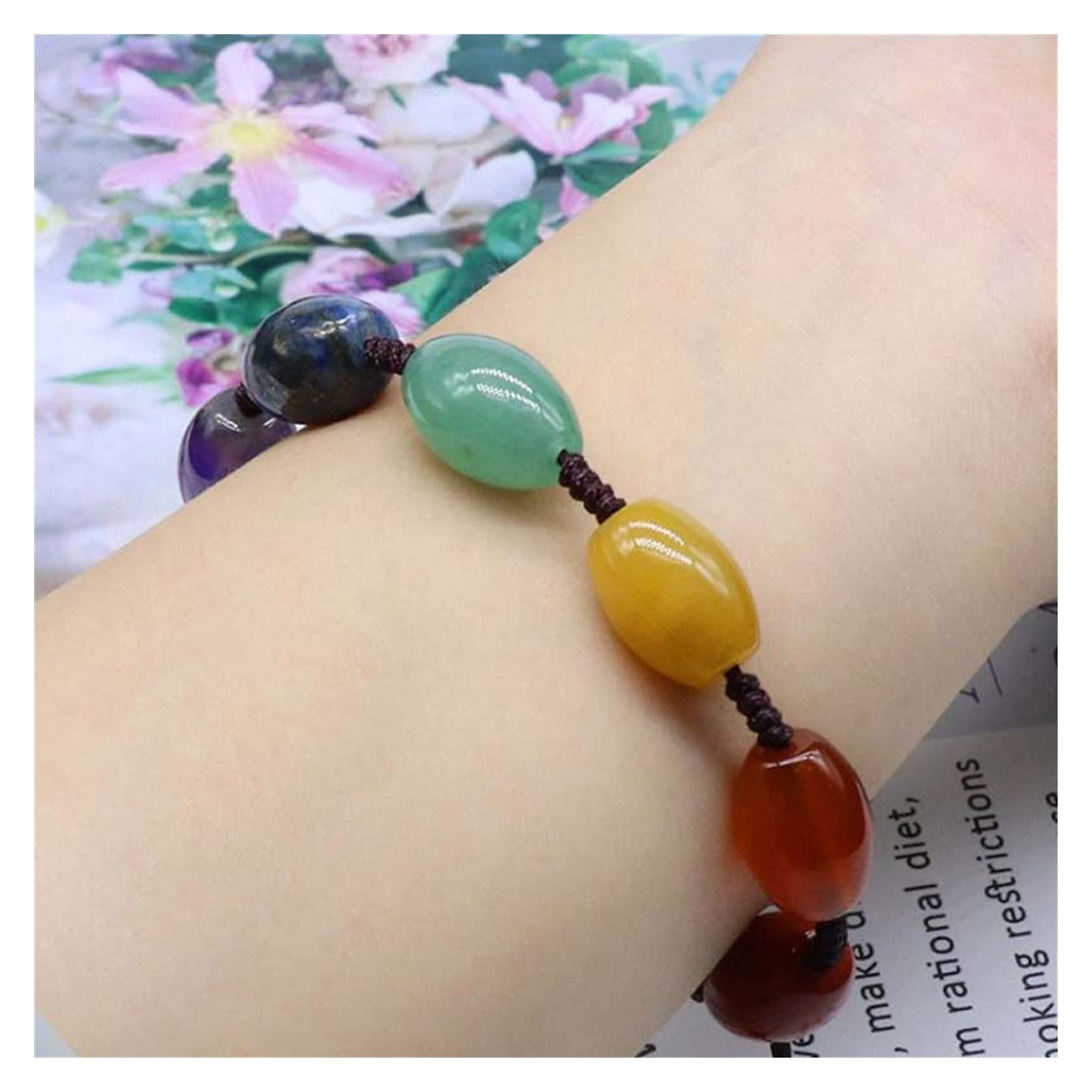 Armbänder Armbänder Natürlicher Stein in Eimerform 7 Chakra Reiki Damen Amethyste Meditation Quarzarmbänder 1 Stück Schmuck