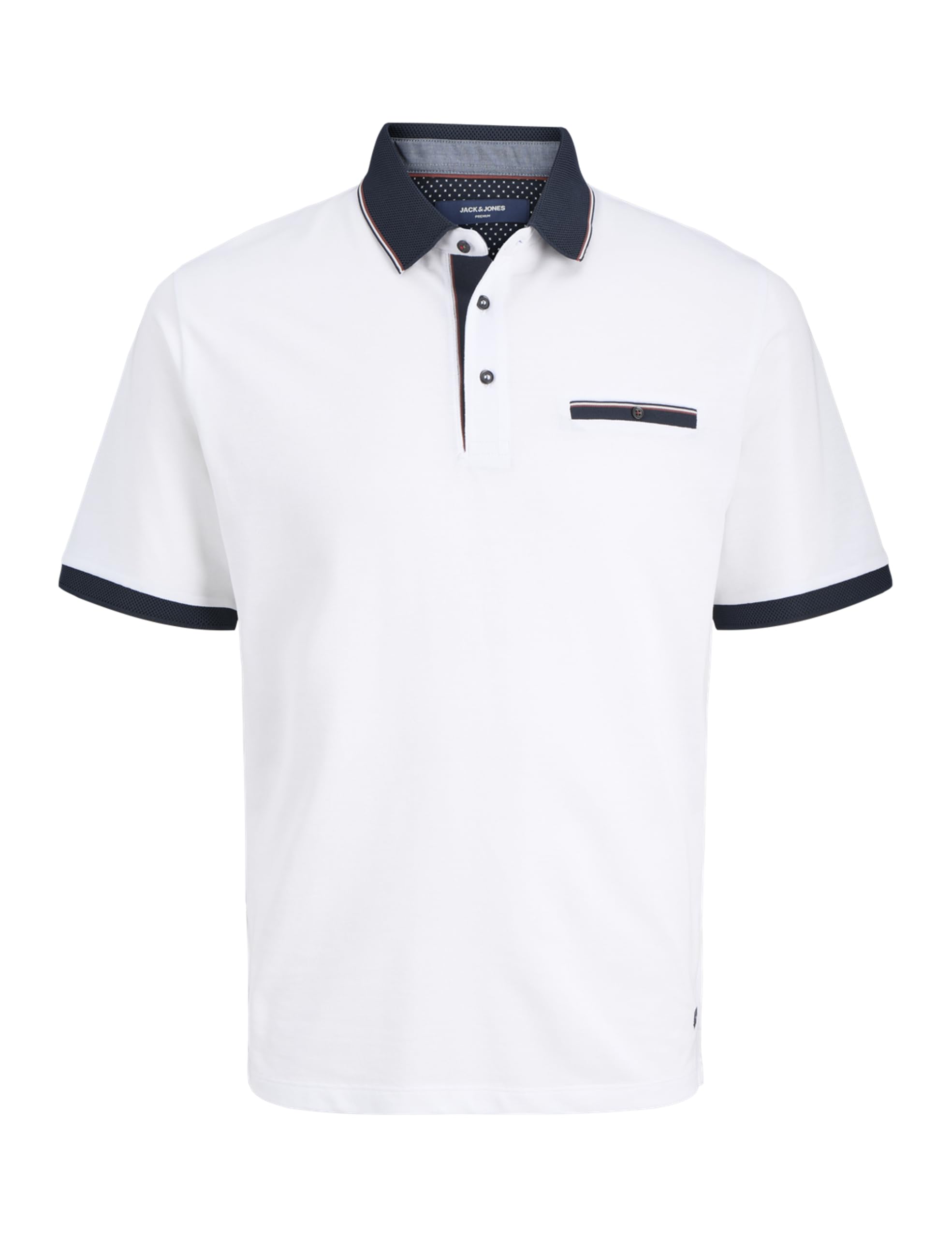 JACK & JONES Jprbluhubo Polo SS Prau25, Bright White, L