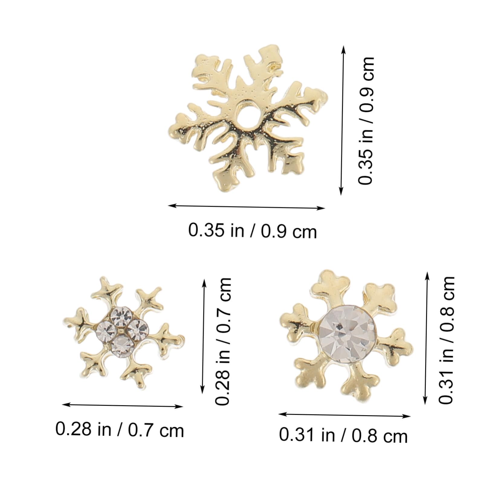 VICASKY 5 Ensembles Charms De Noël Forme Pour Décoration Ongles Accessoires De Nail Art Pour Diy 60 Pièces * 5