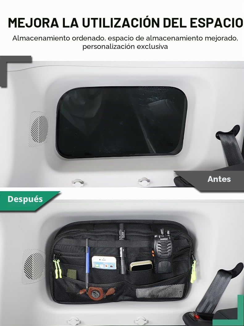 PIUGILH Bolsa de almacenamiento para ventana lateral del maletero del coche, compatible con Chery ICAR 03 2024, maletero de coche, portón trasero, ventana, organizador interior (derecha)