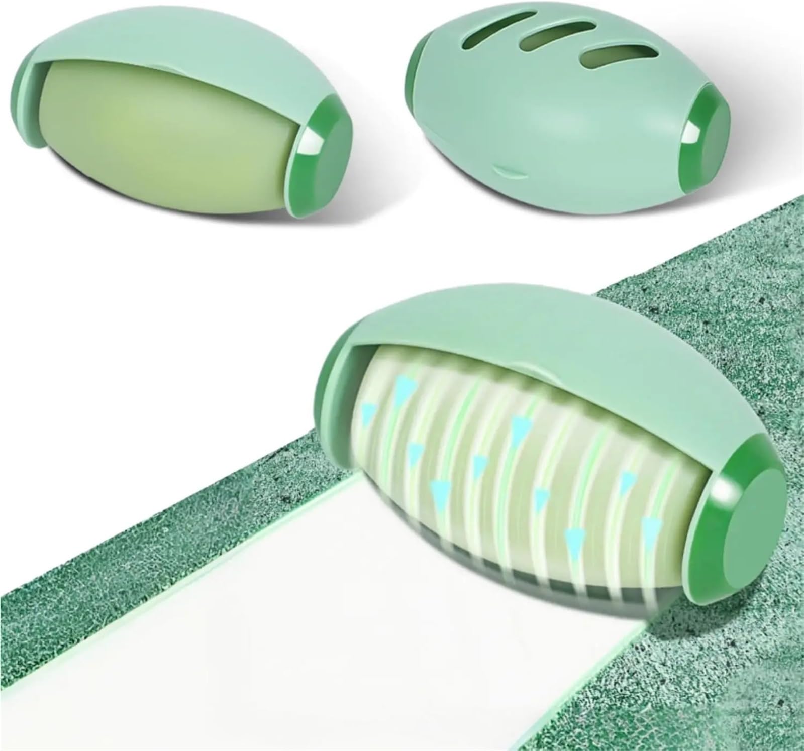 Shungong 2pcs Reusable Washable Lint Roller - Extra Sticky Pet Hair Remover For Clothes & Travel Mini Roller(Green)