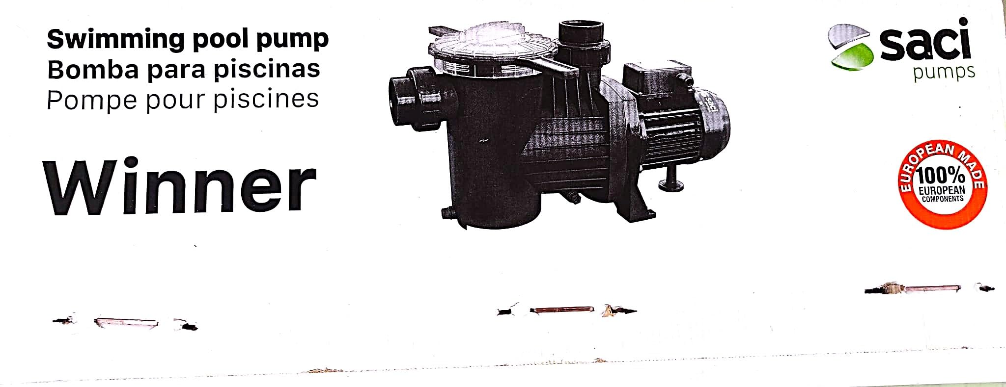 Pompa di filtrazione Saci Winner 1 CV tri 18 m3/h
