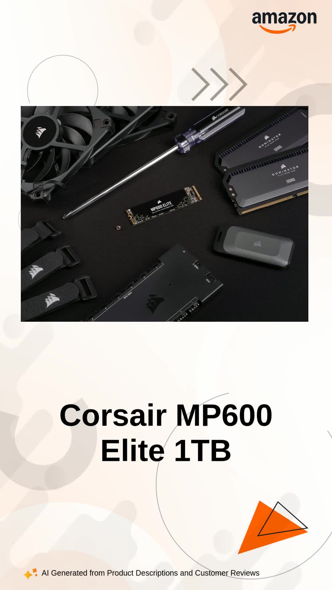 Corsair MP600 Elite PCIe Gen4 x4 NVMe M.2 SSD