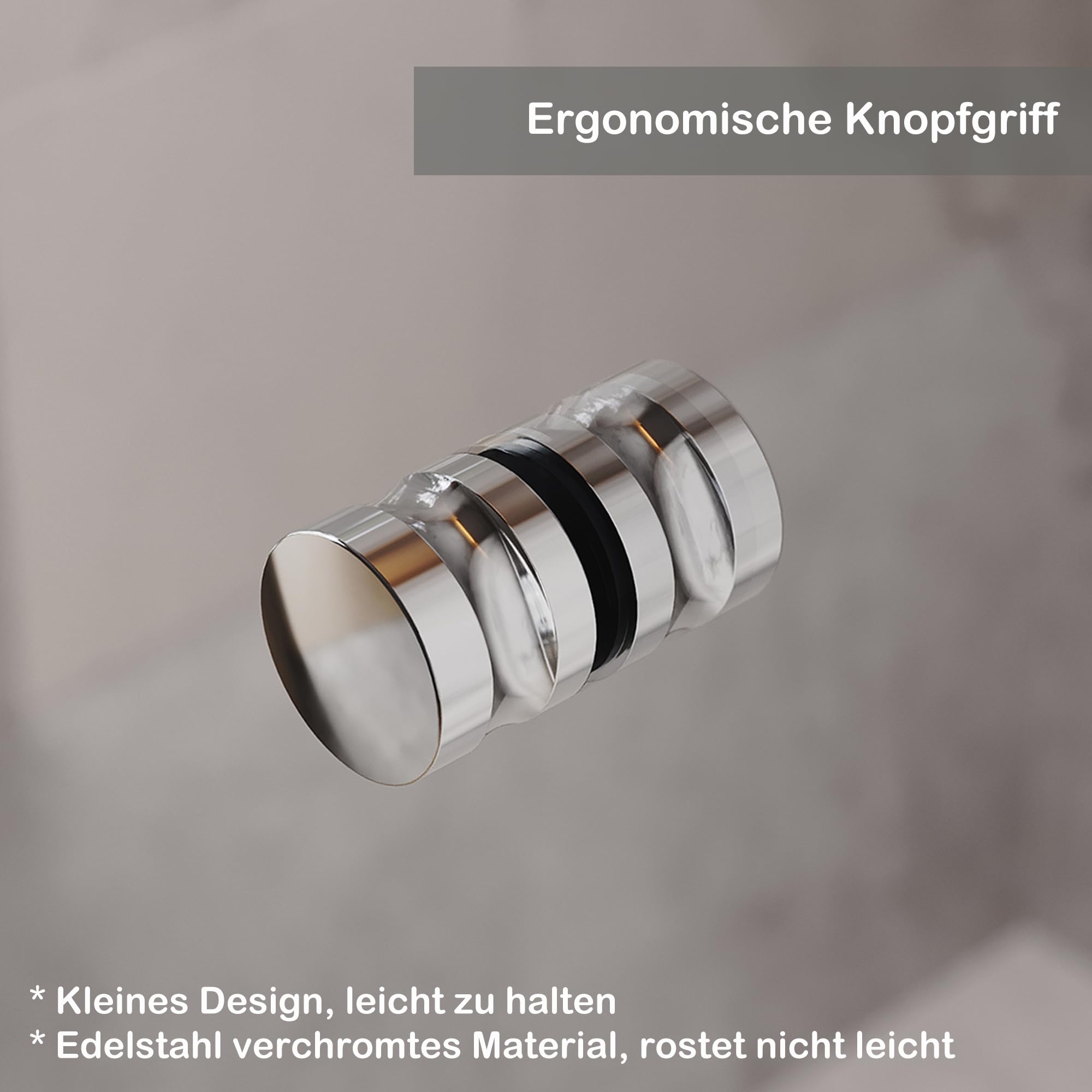 Schiebetür Dusche 90x185 cm Falttür Duschkabine 90 cm faltbar Nischentür aus 5 mm Klarglas ESG Sicherheitsglas Duschtür Verstellbereich von 86-90 cm, Höhe: 185 cm