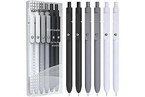 Black Ink Pens 6pcs, Halloween Pens for Journaling