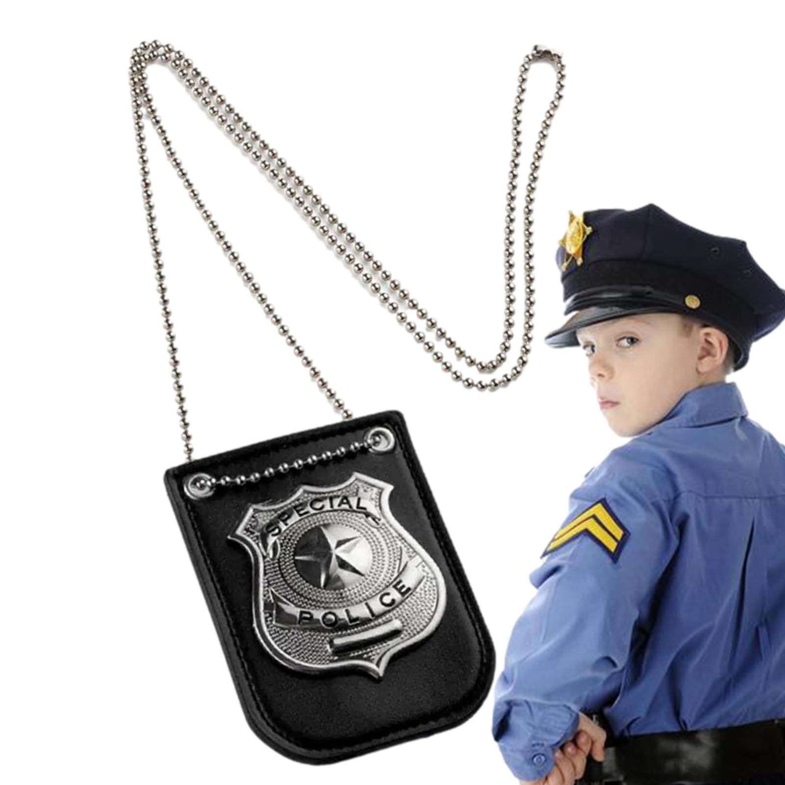 Amazon.co.jp: キッズ警官バッジ、インタラクティブフェイクレザー警官