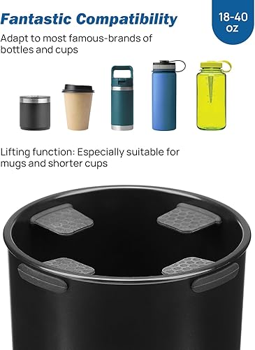 Miniatura 3 de JOYTUTUS Extensor de portavasos para automóvil con elevación interior, adaptador de portavasos para automóvil que se adapta a la mayoría de