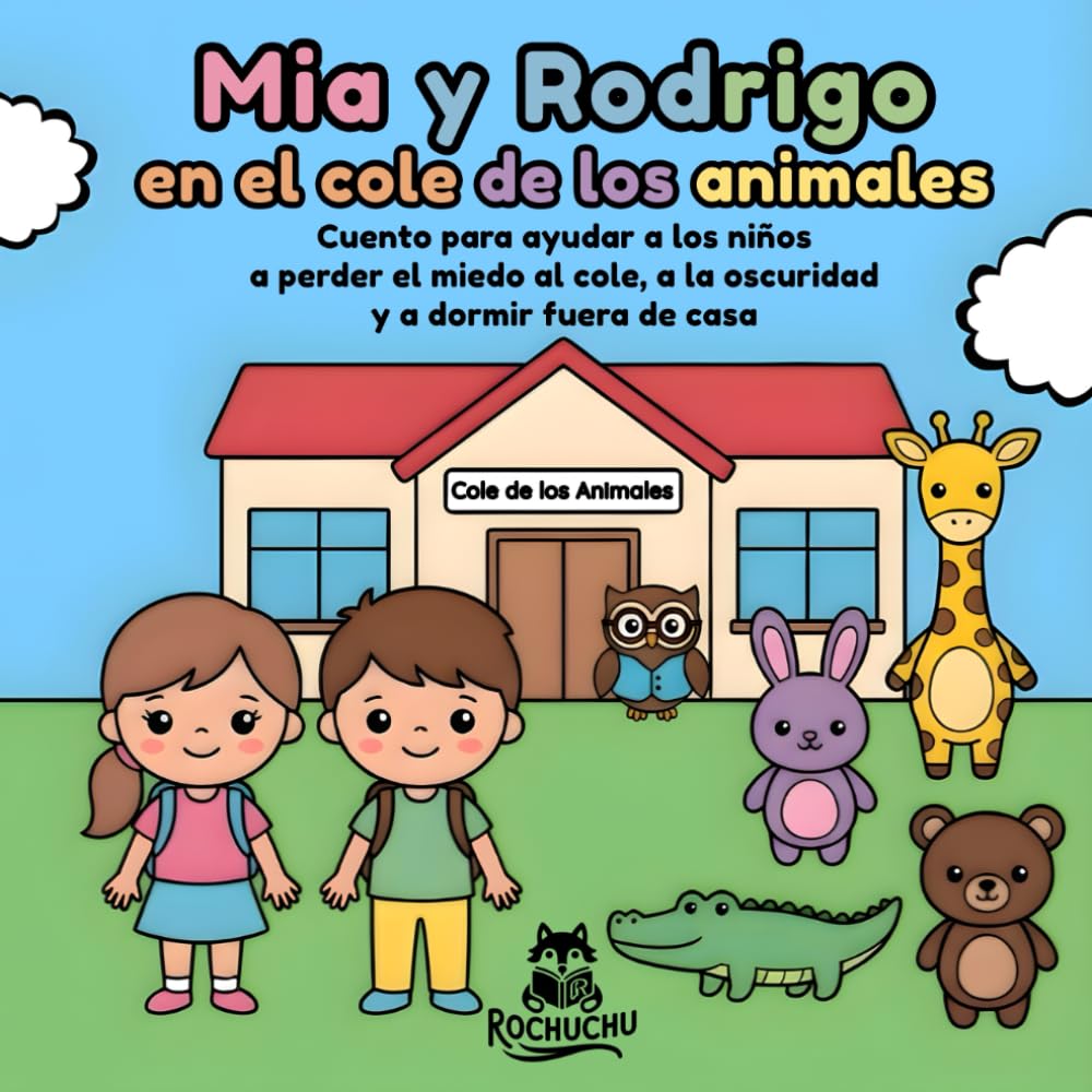 Mia y Rodrigo en el cole de los animales: Cuento para ayudar a los niños a perder el miedo al cole, a la oscuridad y a dormir fuera de casa