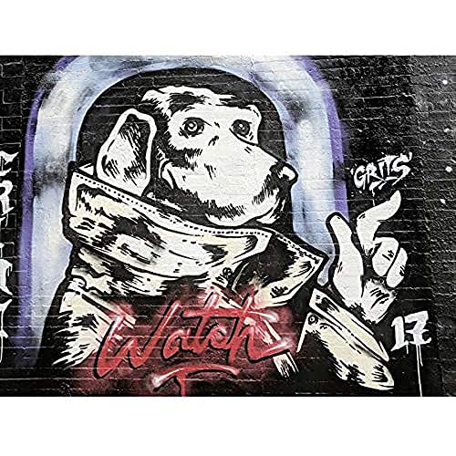 Koumu New York Graffiti Wandbild Cool Dog Watch Wall Photo ungerahmt Wall Art Print Poster Home Decor Premium