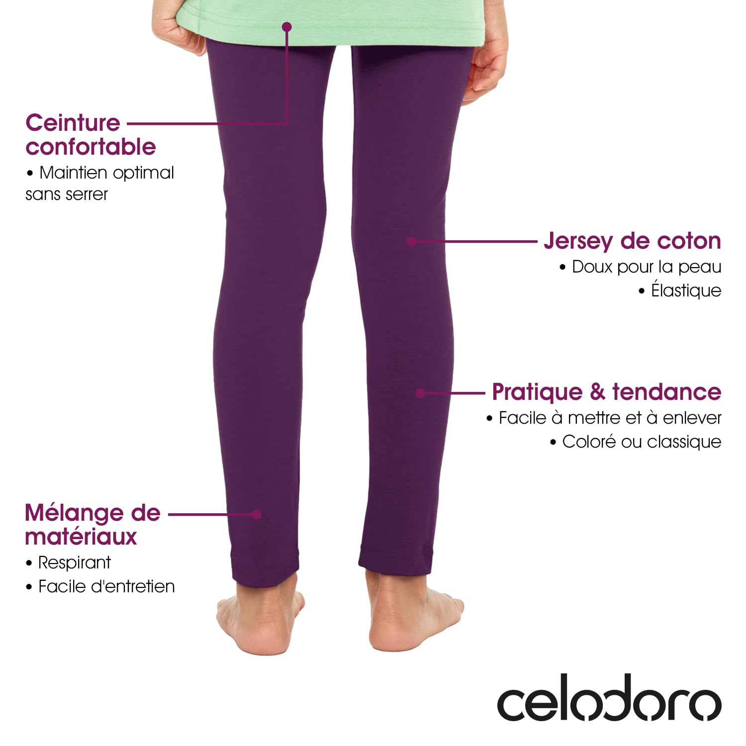 Celodoro Legging en jersey stretch pour enfant