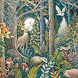 Ling Design Weihnachtskarten für Wohltätigkeitsorganisationen, Multipack, Premium-Weihnachtskarten mit Umschlägen, festliche Waldtiere, unterstützt britische Wohltätigkeitsorganisationen, 10 Stück