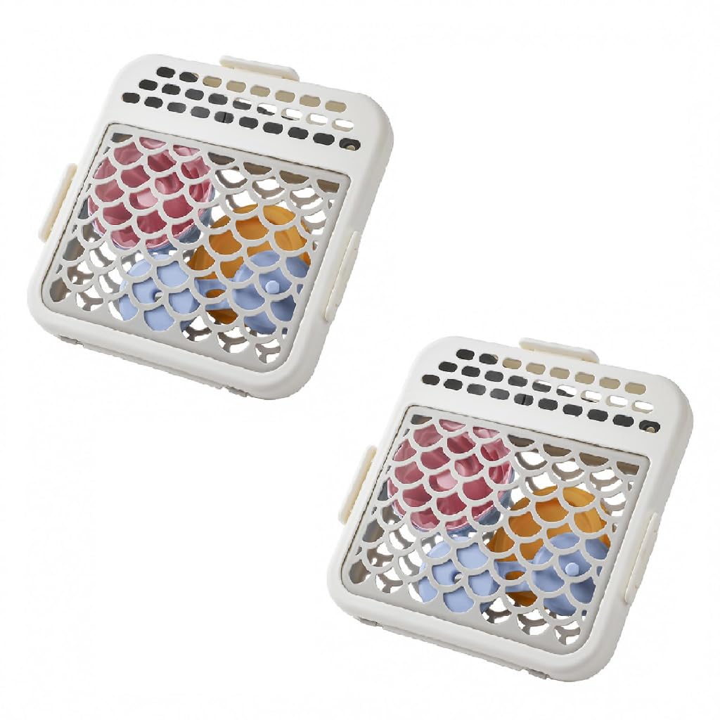 Qxiao White Dishwasher Basket For Baby Items Silicone Dishwasher Baskets Infant & Toddler Dishwashers Baskets Bottle Parts Basket Small Items Cleaning & Sanitising Feeding Accessories For Nipples Pacifiers Toy
