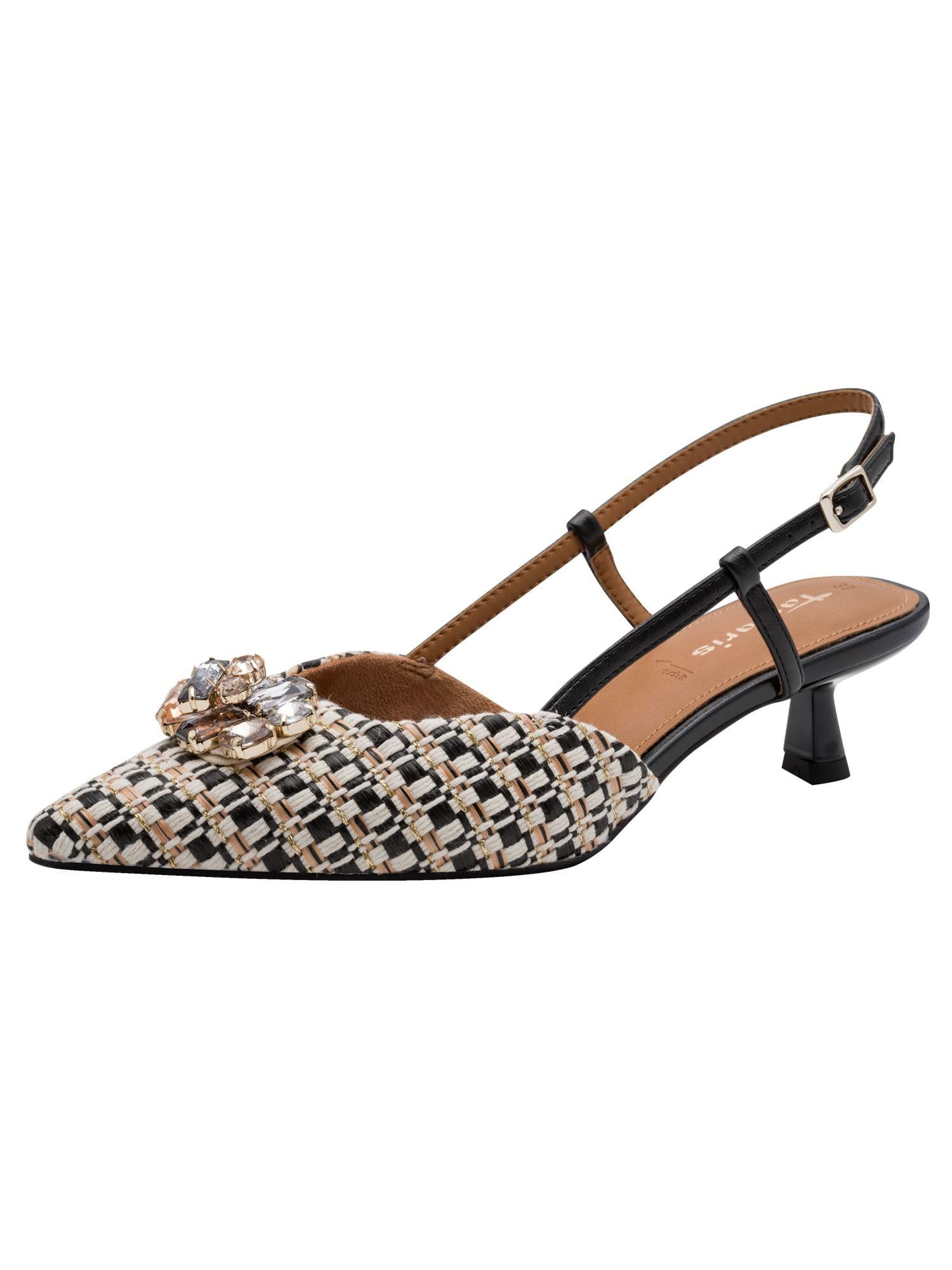 Tamaris Women's slingback pump with stiletto heel black 5.5 UK